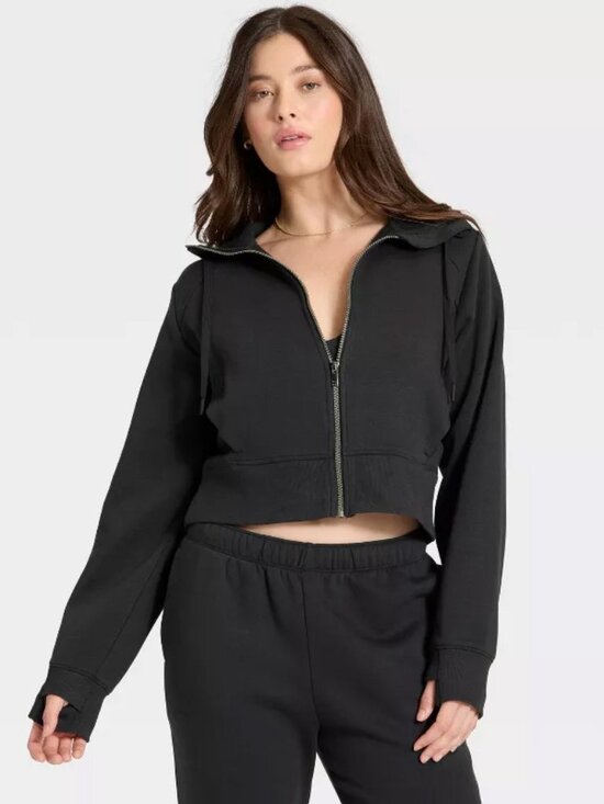 all in motion Tops - All in Motion Active Comfort Black Full Zip Sweatshirt - XXL